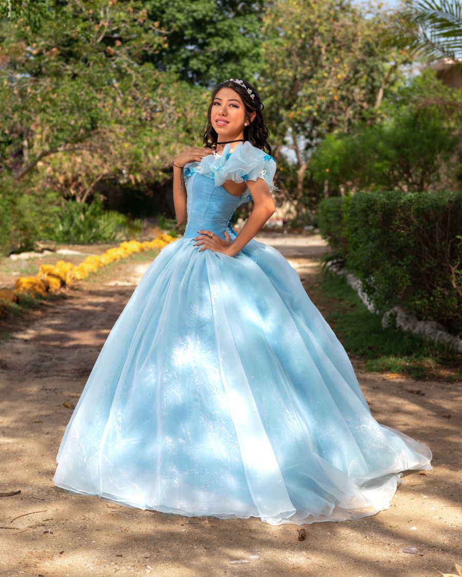 Robe princesse bleu royal